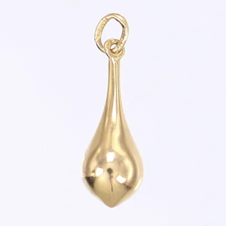 Hänge droppe, längd inkl ögla 23mm, bredd 8mm, 18K Vikt: 0,9 g
