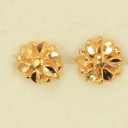 Örhängen, blommor, Ø8mm, 18K, 1,1g Vikt: 1,1 g