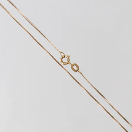 Kedja Pansar, längd 38cm, bredd 0,9mm, 18K.  Vikt: 1,2 g