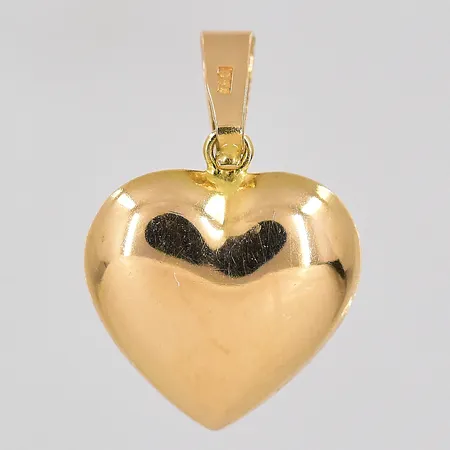 Hänge hjärta, 12x18mm inklusive ögla, ihålig, 18K Vikt: 0,7 g