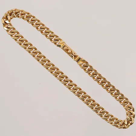 Armband, pansar, 18,5cm, bredd: 4,8mm, italienska stämplar, 18K, 17,9g.