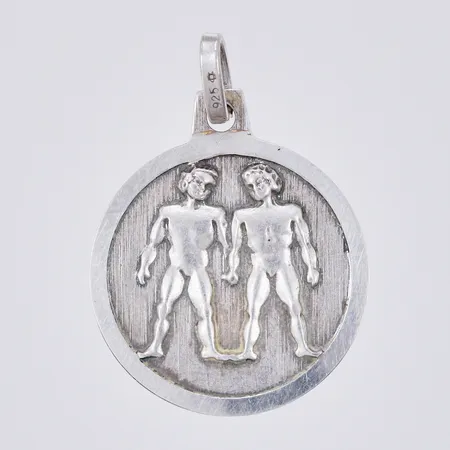 Hänge, stjärntecken Tvillingarna, längd: ca 2,2cm, bredd: ca 16mm, 925/1000 silver  Vikt: 2 g