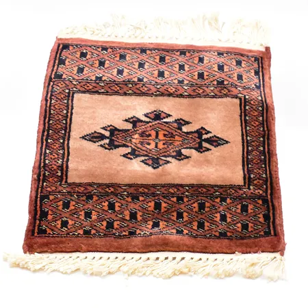 Matta, Pakistansk, Yastik, handknuten, stl 30x30cm, lugg ull, varp bomull, 200 000 knut/m²