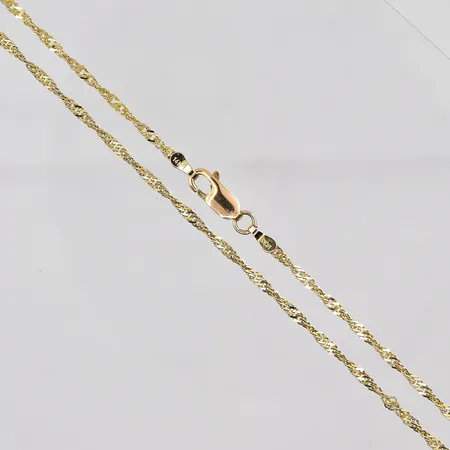 Kedja Singapore, 46cm, bredd 2mm, 14K Vikt: 3,9 g
