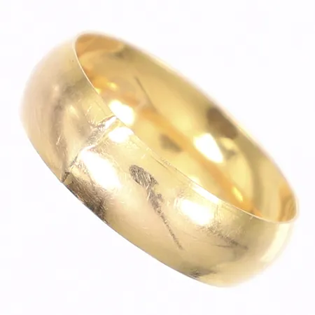Ring, slät, stl 20½, bredd 6mm, 18K Vikt: 2,1 g