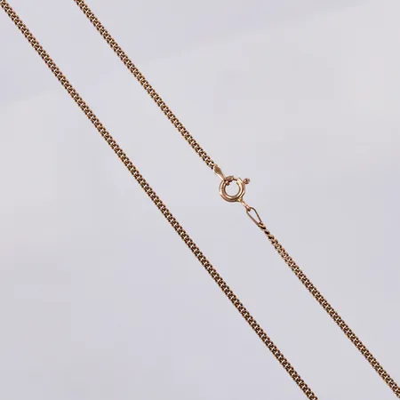 Kedja Pansar, längd: ca 46cm, bredd: ca 2mm, GHA, 18K Vikt: 5,5 g