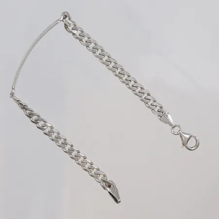 Armband Pansar med platta, längd 20cm, bredd 5mm, gravyr, silver, 925/1000 Vikt: 12,4 g