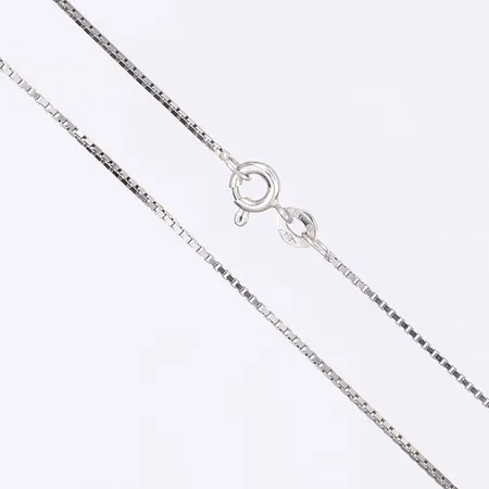 Halskedja Venezia, 37cm, bredd 1mm, vitguld 18K Vikt: 2,8 g