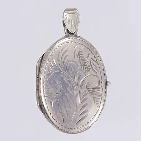 Hänge medaljong, 34x20mm, slitage, silver 925/1000 Vikt: 5 g