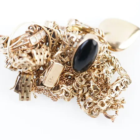 Diverse guld, 14k Vikt: 43,3 g