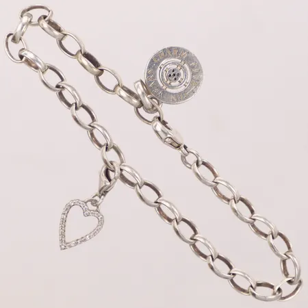 Armband Thomas Sabo, längd 18,5cm, bredd 5-26mm, en avtagbar berlock, silver 925/1000 Vikt: 9,3 g