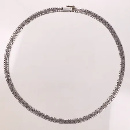 Collier, längd 43cm, bredd 6,3mm, silver 925/1000 Vikt: 31,6 g