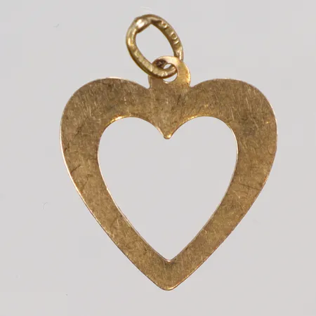 Hänge Hjärta 16x20mm inklusive hängöglan 18K Vikt: 0,5 g
