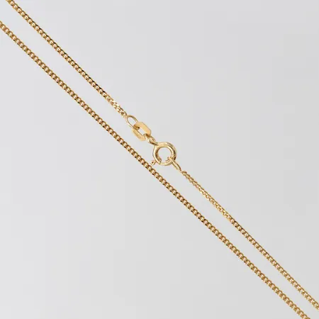 Kedja Pansar, ca 51cm, bredd 1mm. 9K  Vikt: 2,2 g