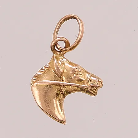Hänge, hästhuvud, 20mm, 18K, 0,8g.