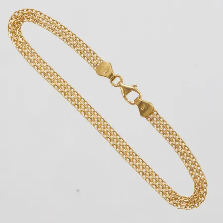 Armband X-länk, längd ca 16,8cm, 4mm, GHA, 18K Vikt: 3,5 g