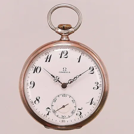 Fickur, Omega, Ø50mm, går ej, nr7698819Silver S800/1000, bruttovikt 87,9g.