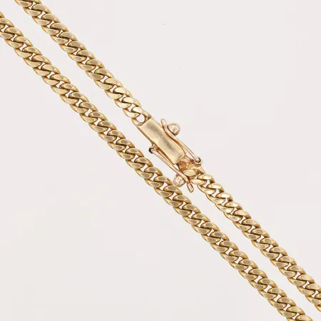 Kedja Pansar, längd: 60cm, bredd: 3mm, 18K guld.  Vikt: 24,6 g