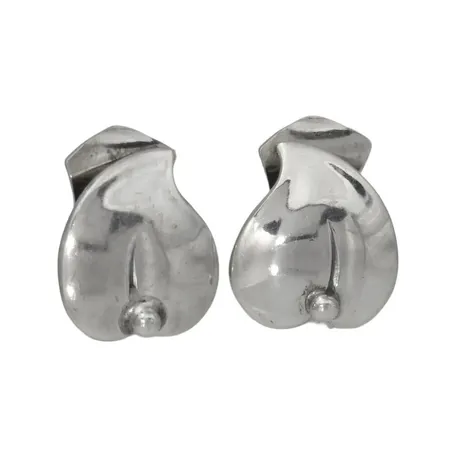 Vintage Örhängen, ett par, silver sterling (925/1000), NIELS ERIK FROM DANMARK, mått 15,5x13,5 mm, modell med clips  Vikt: 5 g