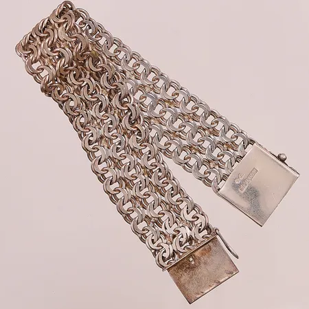 Armband, 3 radig Bismarck, 20cm, bredd:21,3mm, Silver S830/1000, 43,5g. 