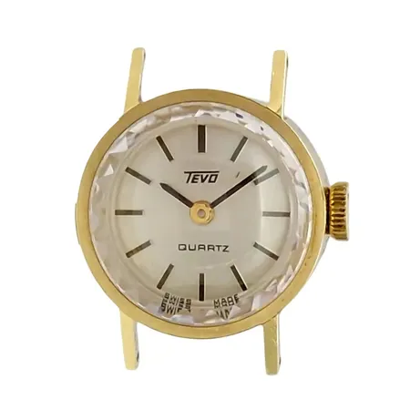Damur Tevo, 14K guld, Ø18,5 mm, quartz -  behov av nytt batteri, bruttovikt 8,5g