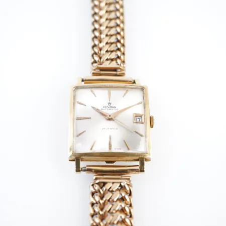 Herrur Onsa Automatic, 37mm x 27mm, 18k, gulmetallänk