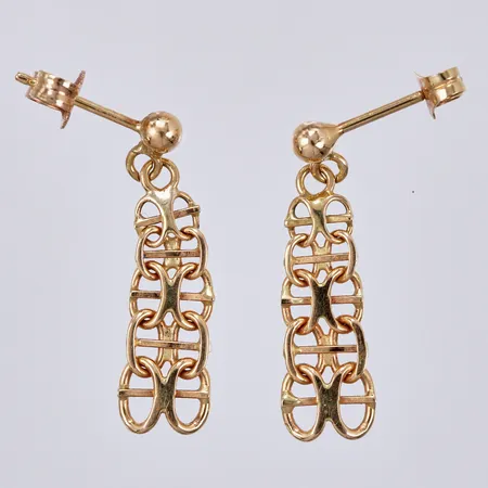 Ett par örhängen X-länk, längd: ca 2,6cm, bredd: ca 4-6, 18K Vikt: 1,9 g