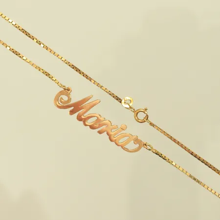 Namncollier, längd 44cm, 2-12mm, 18K, 7,2g Vikt: 7,2 g
