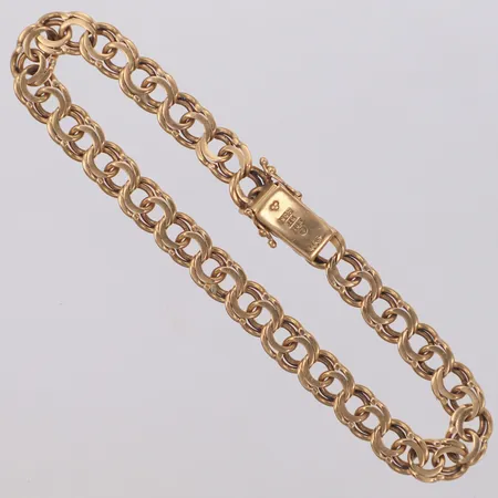 Armband Bismarck, längd 19,5cm, bredd 6,4mm, 18K  Vikt: 14,2 g