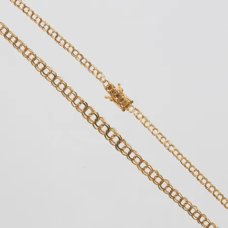 Collier doserad Bismarck, längd ca 42cm, bredd 3-5,2mm, 18K Vikt: 6,9 g