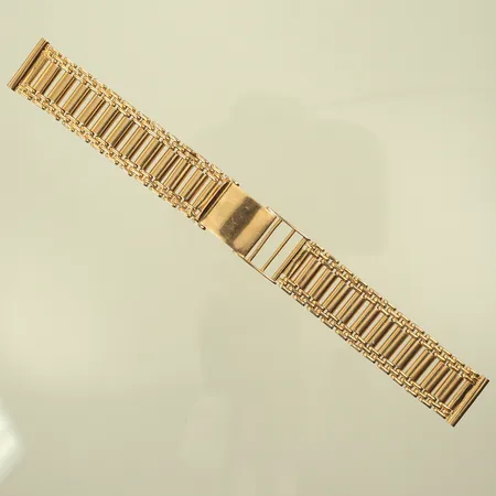 Klocklänk, längd ca 15,5cm, bredd 16mm, bredd för sprint 16,7mm, 18K, 34,1g 