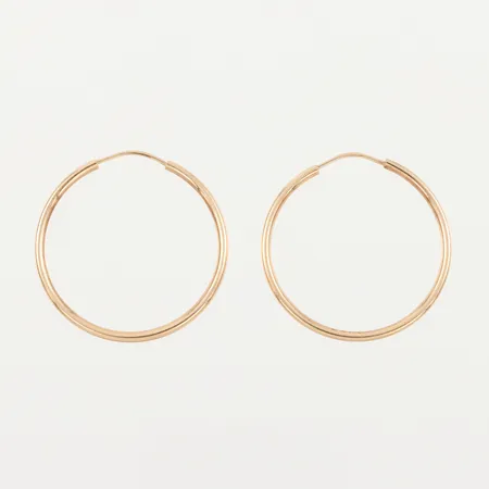 Örhängen paret, ytterdiameter 27 mm, 18k. Vikt: 1,8 g