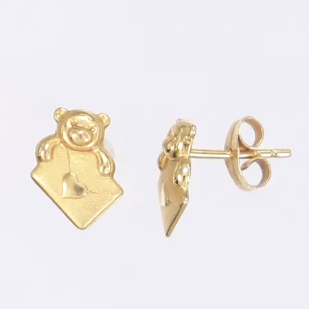 Ett par örhängen, 9x7mm, 14K Vikt: 0,9 g