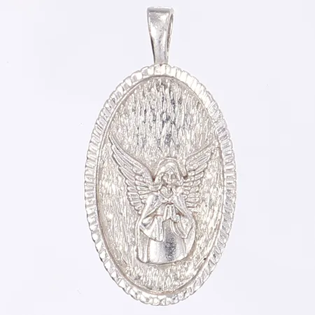 Hänge med ängel, längd inkl ögla 30mm, bredd 15mm, silver 925/1000 Vikt: 2,5 g