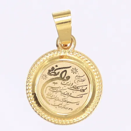 Hänge, längd inkl ögla 23mm, bredd 15mm, 18K Vikt: 0,6 g
