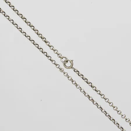 Kedja ärtlänk, längd ca 76cm, bredd 2,5mm, silver Vikt: 12,5 g