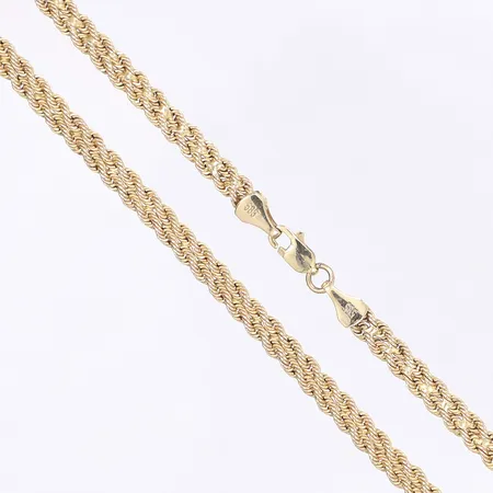 Halskedja dubbelradig Cordell, längd 45cm, bredd 4mm, 14K Vikt: 5,8 g