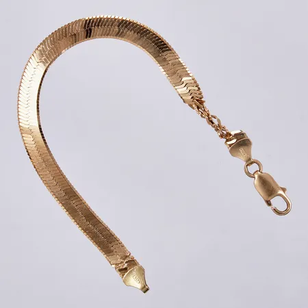 Armband, längd: ca 19cm, bredd: ca 6mm, defekt, 18K Vikt: 10,6 g