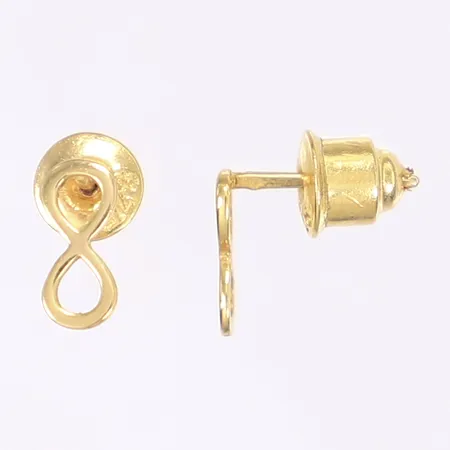 Ett par örhängen evighetssymboler, 4x10mm, 21K Vikt: 1,5 g
