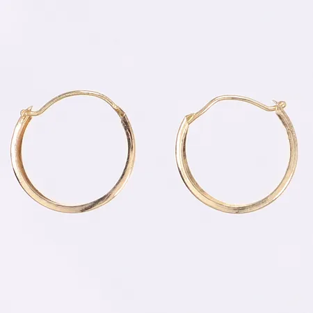 Ett par örhängen creoler, Ø15mm, bredd 4mm, 18K Vikt: 1 g