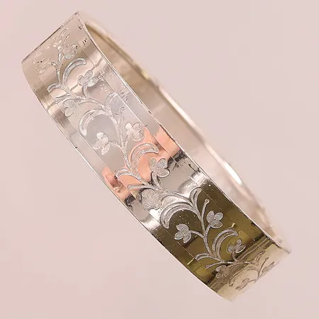Armring öppningsbar, Ø54-59mm, graverad, Silver S835/1000, 21,5g.