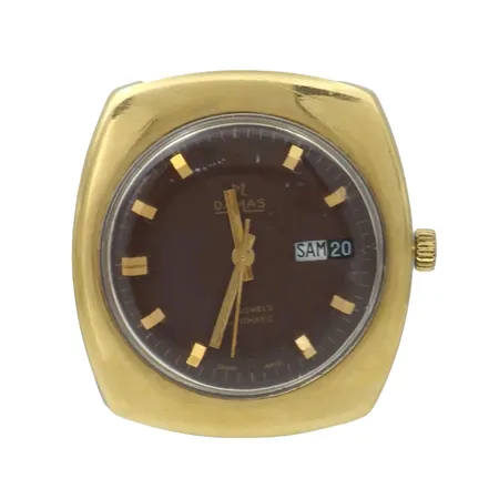 Herrur Damas, 18K guld, 35 x 35 mm, manuell - defekt urverk, kronan lös, boettnummer 3743 1071959, bruttovikt 33,6g