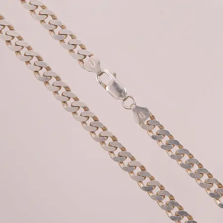 Kedja pansar, 55cm, Bredd:7mm, GHA, Silver 925/1000, 52,3g.