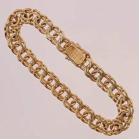 Armband, Bismarck, 19,5cm, bredd: 9mm, 18K, 30,3g.