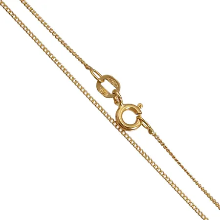Halskedja Pansar, 18K guld, Balestra Italien, Guldfýnd (GFAB), längd 42,5 cm, bredd 0,9 mm, fint skick Vikt: 1,3 g