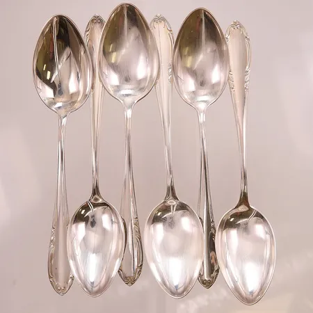 Skedar, 6st, Slottsbarock, 18,7cm, Silver S830/1000, 310,0g.