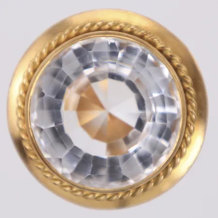 Ring med vit sten, stl 17, bredd 5,6-25mm, Stockholm, 18K  Vikt: 23,8 g