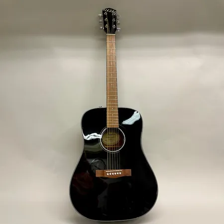 Akustisk gitarr, svart, Fender CD-60 BLK, Classic design series, serienr 0121095600, tillverkad i Indonesien, mjukt fodral Skickas med Bussgods eller PostNord