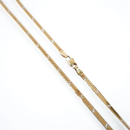 Collier, 46cm, bredd 3mm, 18k Vikt: 11 g