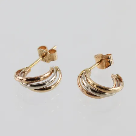 Parörhängen flerfärgade, höjd ca 11mm, 18k Vikt: 1,8 g